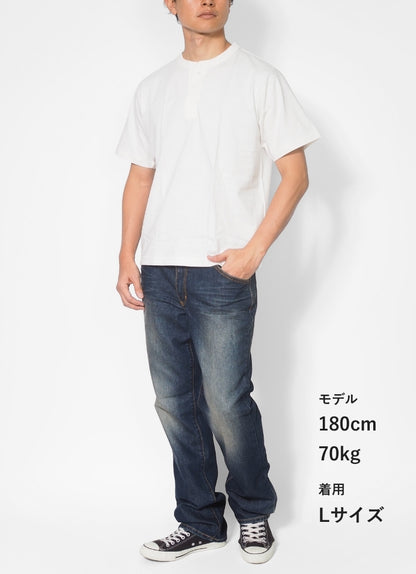 AVIREX アビレックス Tシャツ 半袖 ヘンリーネック パックT 無地 8オンス (783-5934019)