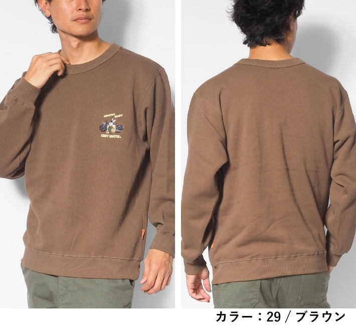 KRIFF MAYER クリフメイヤー トレーナー 裏起毛 ワンポイント バイクラビット (2523104)