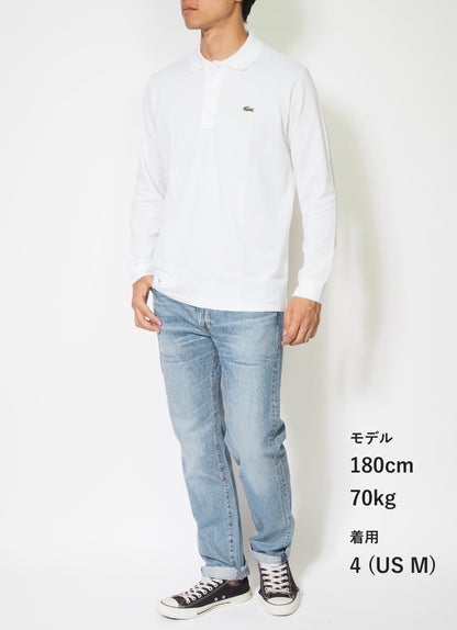 LACOSTE ラコステ ポロシャツ 長袖 鹿の子 ワンポイント クラシックフィット 日本製 (L1312MJ)