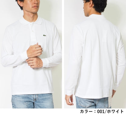 LACOSTE ラコステ ポロシャツ 長袖 鹿の子 ワンポイント クラシックフィット 日本製 (L1312MJ)