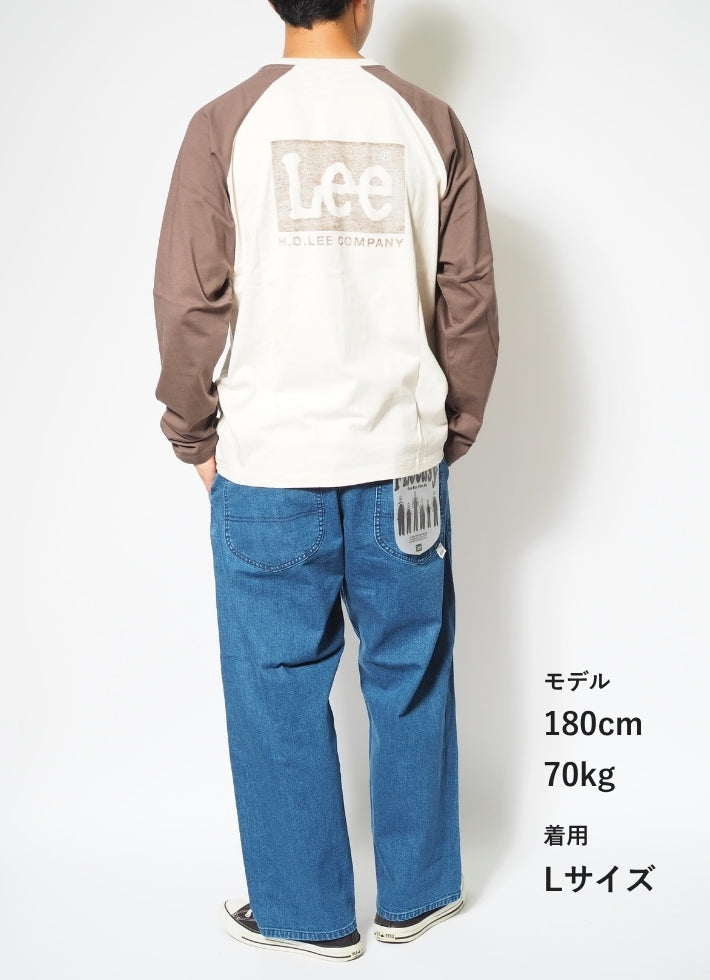 Lee リー ロンT 長袖 ラグラン バックプリント かすれロゴ (LT3210)