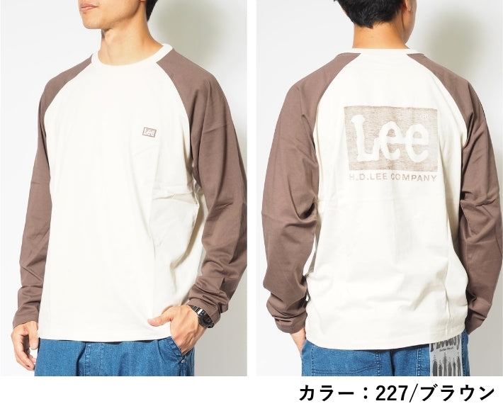 Lee リー ロンT 長袖 ラグラン バックプリント かすれロゴ (LT3210)