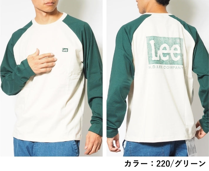 Lee リー ロンT 長袖 ラグラン バックプリント かすれロゴ (LT3210)