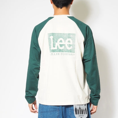 Lee リー ロンT 長袖 ラグラン バックプリント かすれロゴ (LT3210)