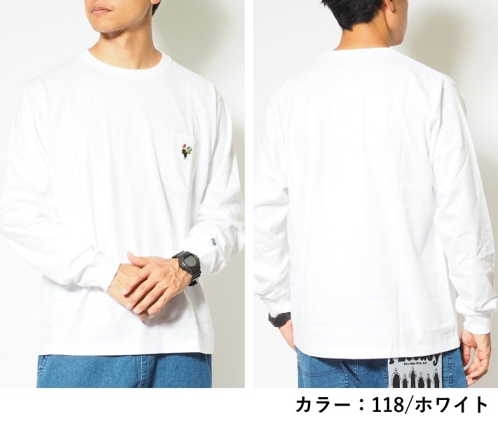 Lee リー ロンT 長袖 ポケット付き ワンポイント ニワトリ (LT3208)