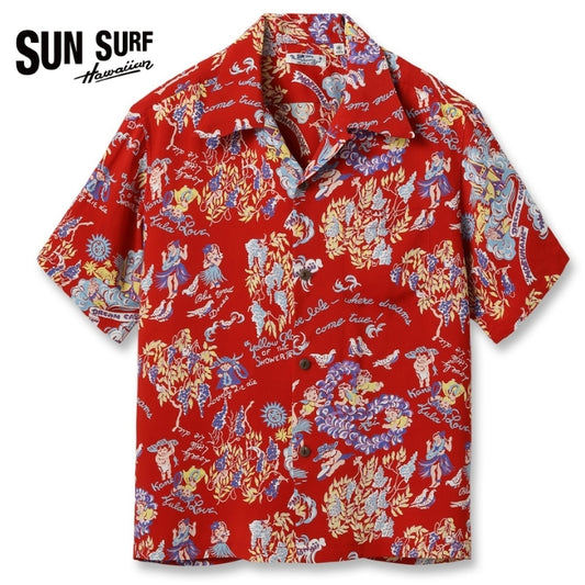 SUN SURF サンサーフ アロハシャツ 開襟シャツ 日本製 モエウハネ・ドリームキャッスル (SS39219)