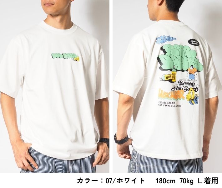 BEN DAVIS ベンデイビス Tシャツ 半袖 スプレー マルチロゴ 接触冷感 (C-25580059)