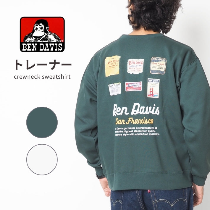 BEN DAVIS ベンデイビス トレーナー バックプリント ラベルロゴ (1050-26780055)