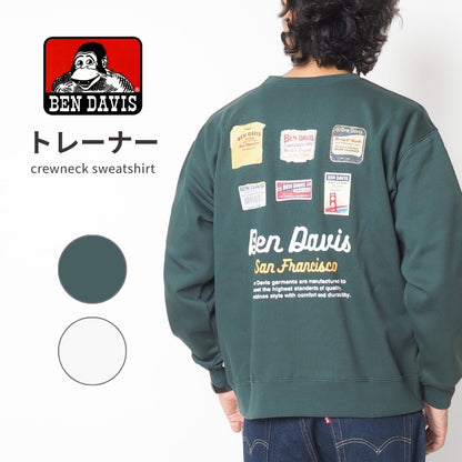 BEN DAVIS ベンデイビス トレーナー バックプリント ラベルロゴ (1050-26780055)