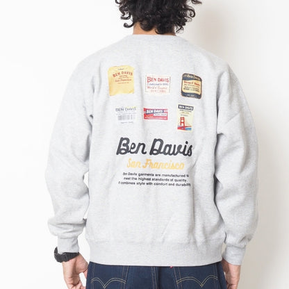 BEN DAVIS ベンデイビス トレーナー バックプリント ラベルロゴ (1050-26780055)