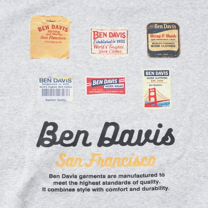 BEN DAVIS ベンデイビス トレーナー バックプリント ラベルロゴ (1050-26780055)