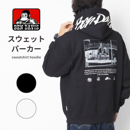 BEN DAVIS ベンデイビス パーカー フードロゴ バックフォト (1030-26780051)