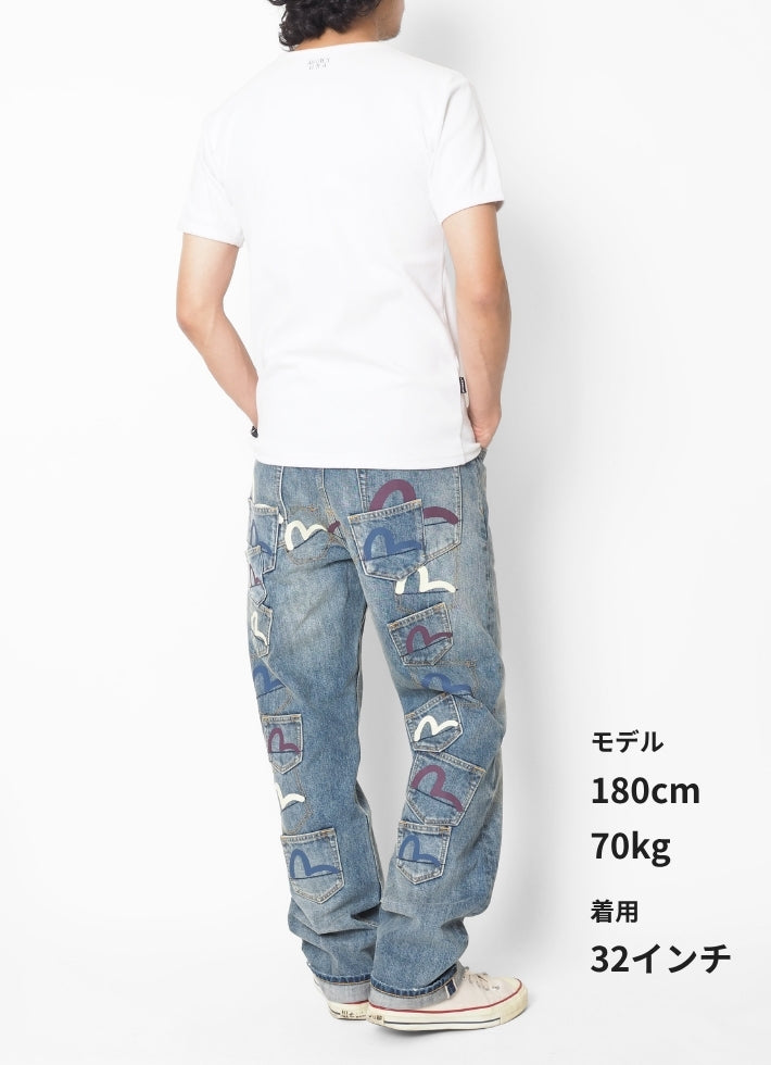 EVISU エヴィス マルチポケット カモメ #2020 (2EAHTM6JE101620DN)