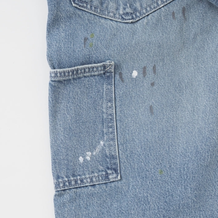 Levi's リーバイス 568 ルーズストレート ジーンズ ダブルニー ペンキ ダメージ (A73670020)