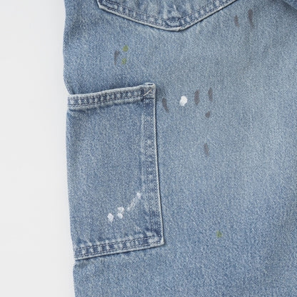 Levi's リーバイス 568 ルーズストレート ジーンズ ダブルニー ペンキ ダメージ (A73670020)