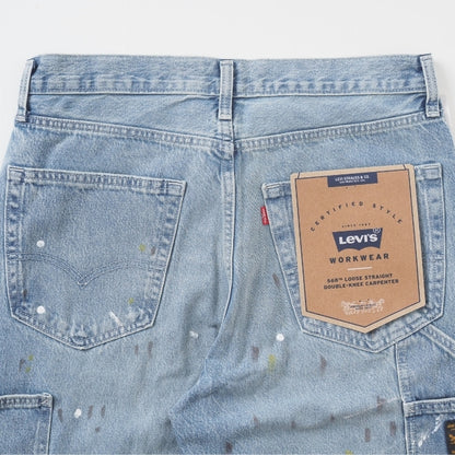 Levi's リーバイス 568 ルーズストレート ジーンズ ダブルニー ペンキ ダメージ (A73670020)