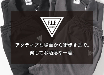 EDWIN エドウィン F.L.E オープンカラーシャツ 半袖 シアサッカー ストレッチ 接触冷感 撥水 (ES8119)