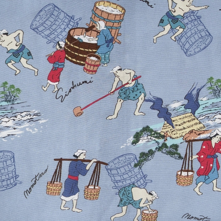 MOMOTARO JEANS 桃太郎ジーンズ アロハシャツ 開襟 総柄 日本製 (MMSS6005)