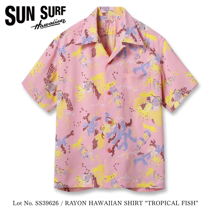 SUN SURF サンサーフ アロハシャツ 開襟シャツ 日本製 熱帯魚 (SS39626)