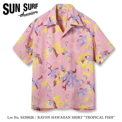 SUN SURF サンサーフ アロハシャツ 開襟シャツ 日本製 熱帯魚 (SS39626)