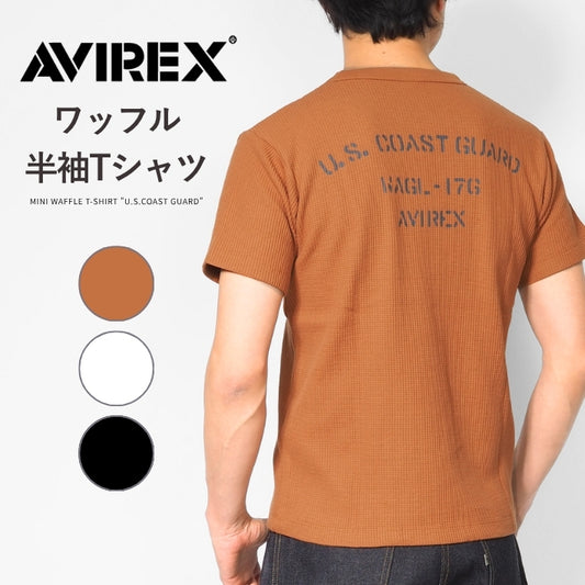 AVIREX アビレックス Tシャツ 半袖 ワッフル サーマル バックプリント U.S.COAST GUARD (7836134009)
