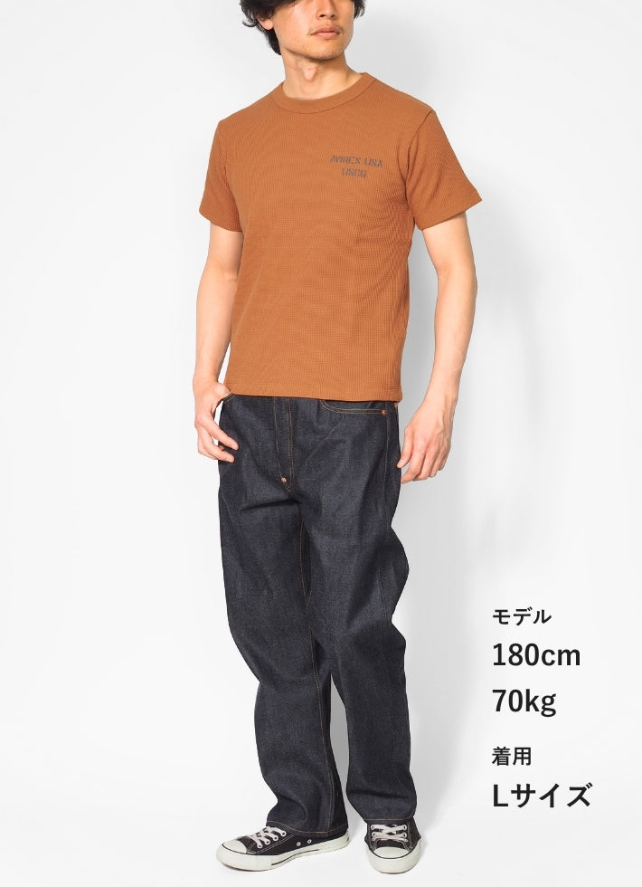 AVIREX アビレックス Tシャツ 半袖 ワッフル サーマル バックプリント U.S.COAST GUARD (7836134009)