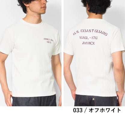 AVIREX アビレックス Tシャツ 半袖 ワッフル サーマル バックプリント U.S.COAST GUARD (7836134009)