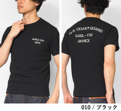 AVIREX アビレックス Tシャツ 半袖 ワッフル サーマル バックプリント U.S.COAST GUARD (7836134009)