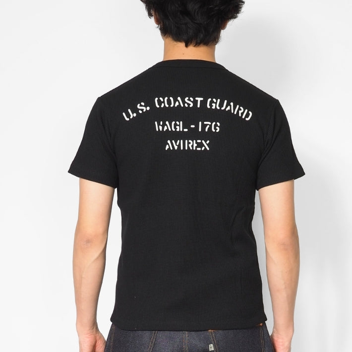 AVIREX アビレックス Tシャツ 半袖 ワッフル サーマル バックプリント U.S.COAST GUARD (7836134009)