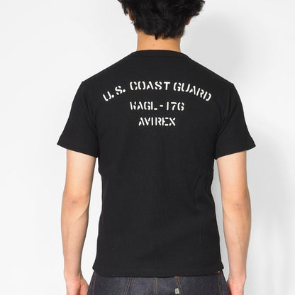 AVIREX アビレックス Tシャツ 半袖 ワッフル サーマル バックプリント U.S.COAST GUARD (7836134009)