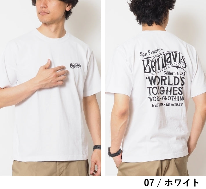 BEN DAVIS ベンデイビス Tシャツ 半袖 オールドロゴ バックプリント (C-26580005)