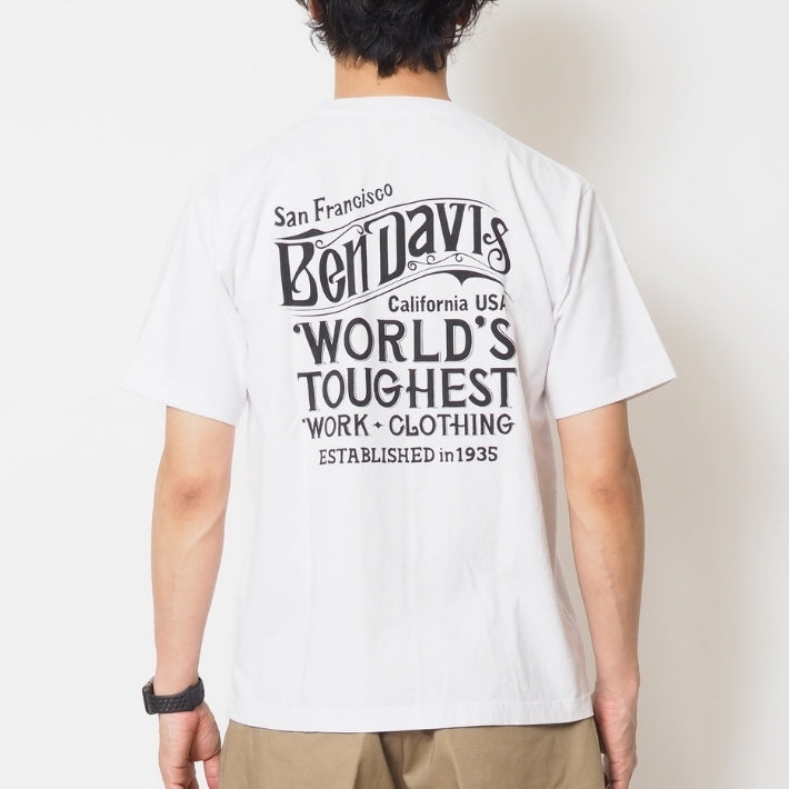 BEN DAVIS ベンデイビス Tシャツ 半袖 オールドロゴ バックプリント (C-26580005)