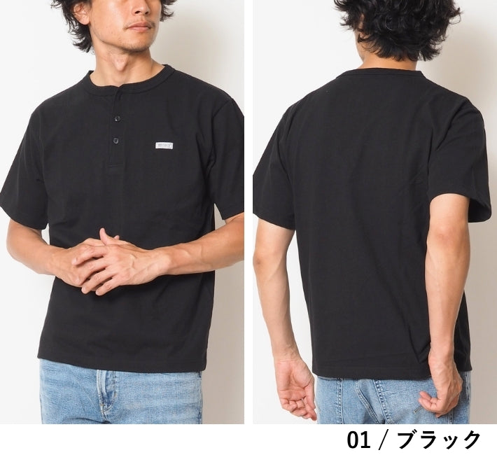 BEN DAVIS ベンデイビス ヘンリーネック Tシャツ 半袖 ワンポイント (C-26580037)