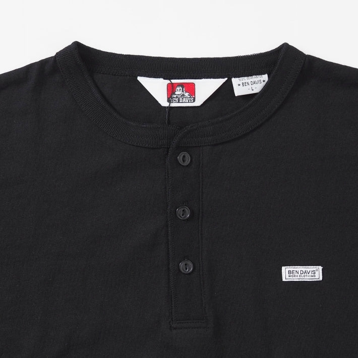 BEN DAVIS ベンデイビス ヘンリーネック Tシャツ 半袖 ワンポイント (C-26580037)