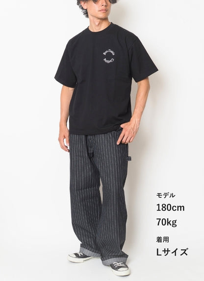BEN DAVIS ベンデイビス Tシャツ 半袖 サークル オールドイングリッシュ ロゴ 刺繍 (C-26580040)