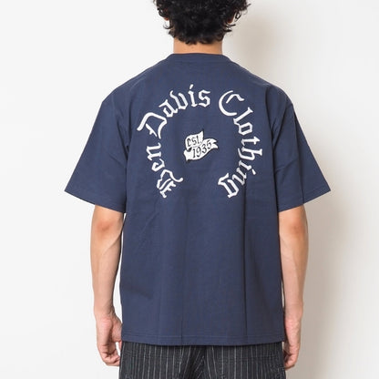 BEN DAVIS ベンデイビス Tシャツ 半袖 サークル オールドイングリッシュ ロゴ 刺繍 (C-26580040)