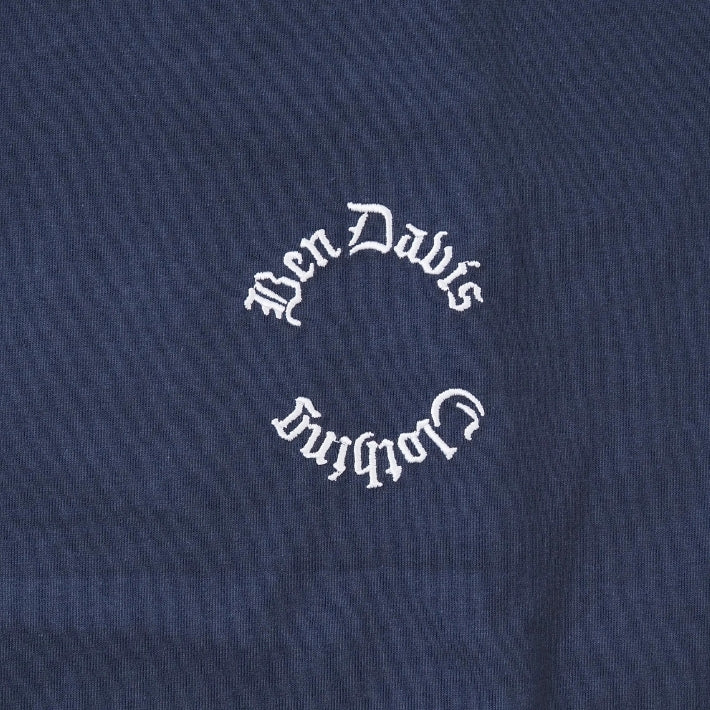BEN DAVIS ベンデイビス Tシャツ 半袖 サークル オールドイングリッシュ ロゴ 刺繍 (C-26580040)