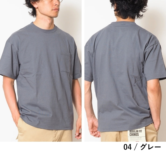 Goodwear グッドウェア 涼しい Tシャツ 半袖 接触冷感 吸水速乾 ポケット付き ビッグシルエット (2W7-15225)