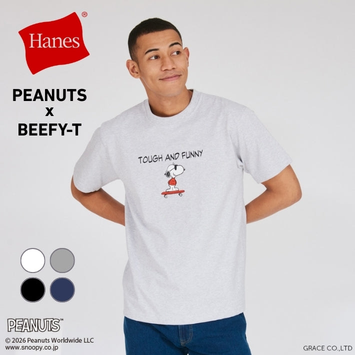 HANES×PEANUTS ヘインズ ピーナッツ ビーフィー Tシャツ コラボ スケボー (HM1-D002)