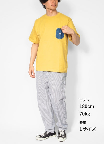 Lee リー Tシャツ 半袖 デニムポケット ロゴ (LT3188)