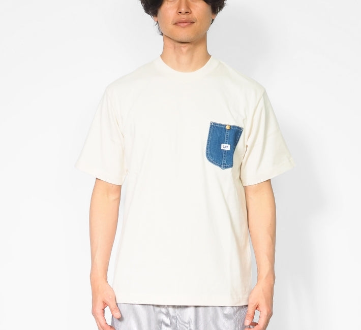 Lee リー Tシャツ 半袖 デニムポケット ロゴ (LT3188)