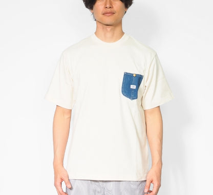 Lee リー Tシャツ 半袖 デニムポケット ロゴ (LT3188)