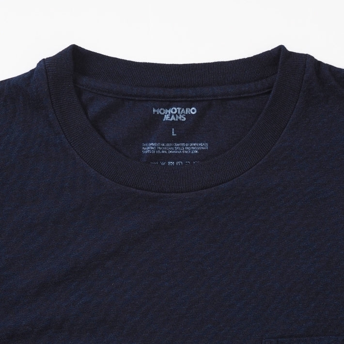MOMOTARO JEANS 桃太郎ジーンズ Tシャツ 半袖 ポケット 二本線 日本製 (MXTS1040)