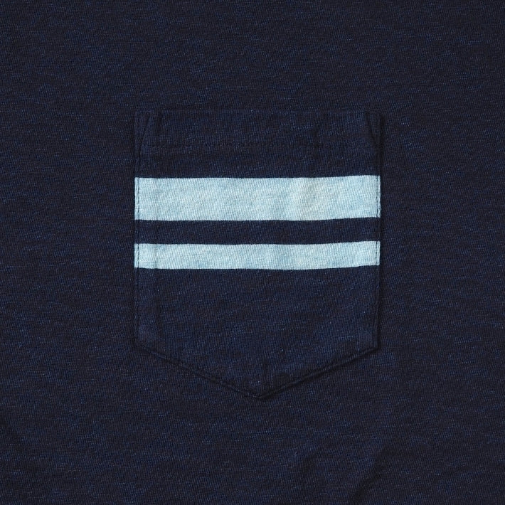 MOMOTARO JEANS 桃太郎ジーンズ Tシャツ 半袖 ポケット 二本線 日本製 (MXTS1040)