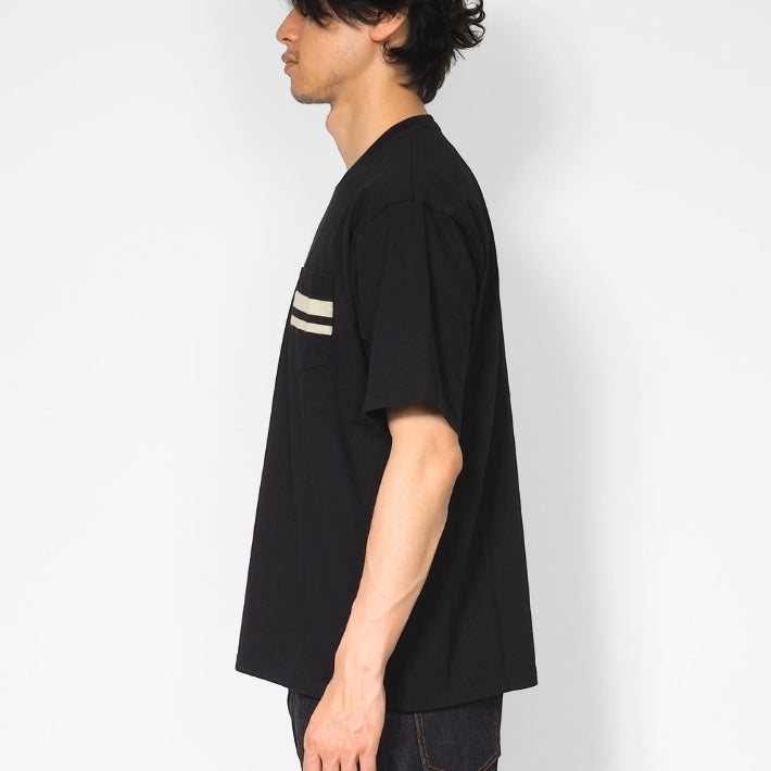 MOMOTARO JEANS 桃太郎ジーンズ Tシャツ 半袖 ポケット 二本線 日本製 (MXTS1041)
