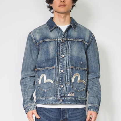 EVISU エヴィス デニムジャケット Gジャン マルチポケット 綿100% (2ESHTM6DJ1008)