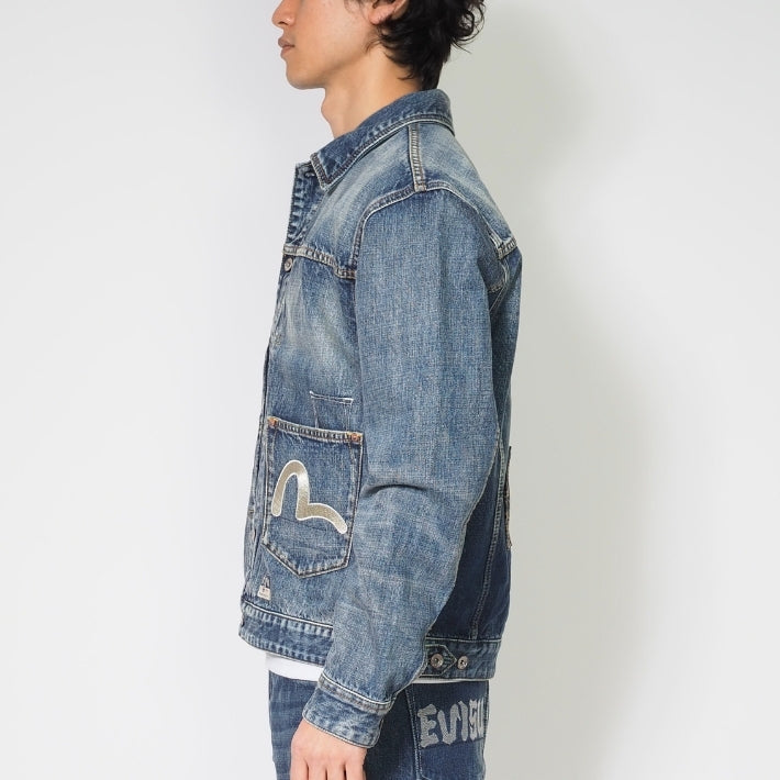 EVISU エヴィス デニムジャケット Gジャン マルチポケット 綿100% (2ESHTM6DJ1008)