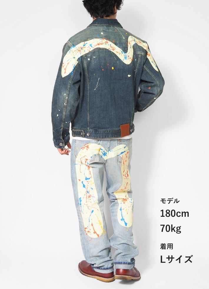 EVISU エヴィス デニムジャケット Gジャン 大黒 スプラッシュ カモメ (2ESHTM6DJ1010)