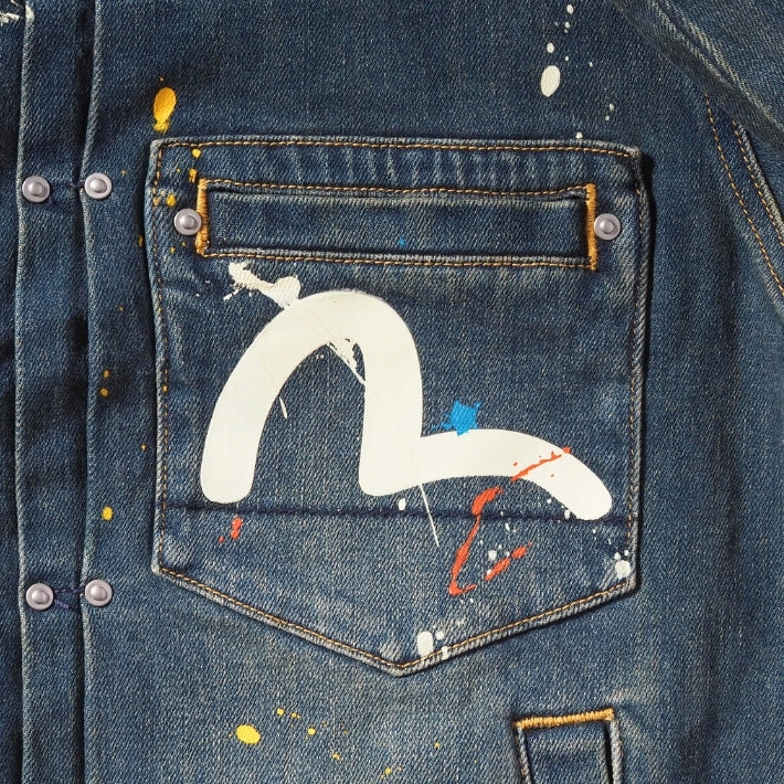 EVISU エヴィス デニムジャケット Gジャン 大黒 スプラッシュ カモメ (2ESHTM6DJ1010)