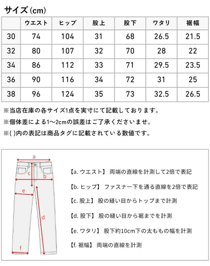 AVIREX アビレックス タイプ1 デニムパンツ リジッド レザー セルビッジ 日本製 (7836911001)